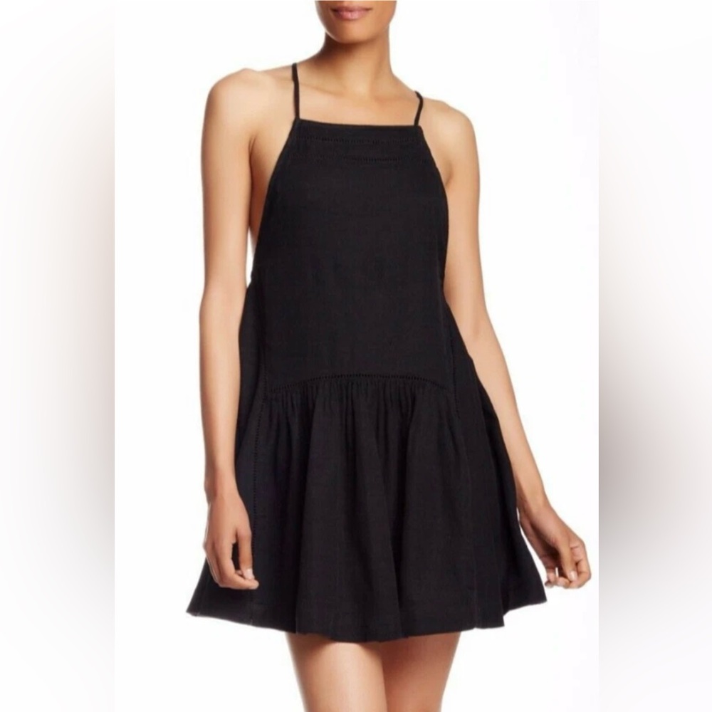 Free People Black Halter Dress